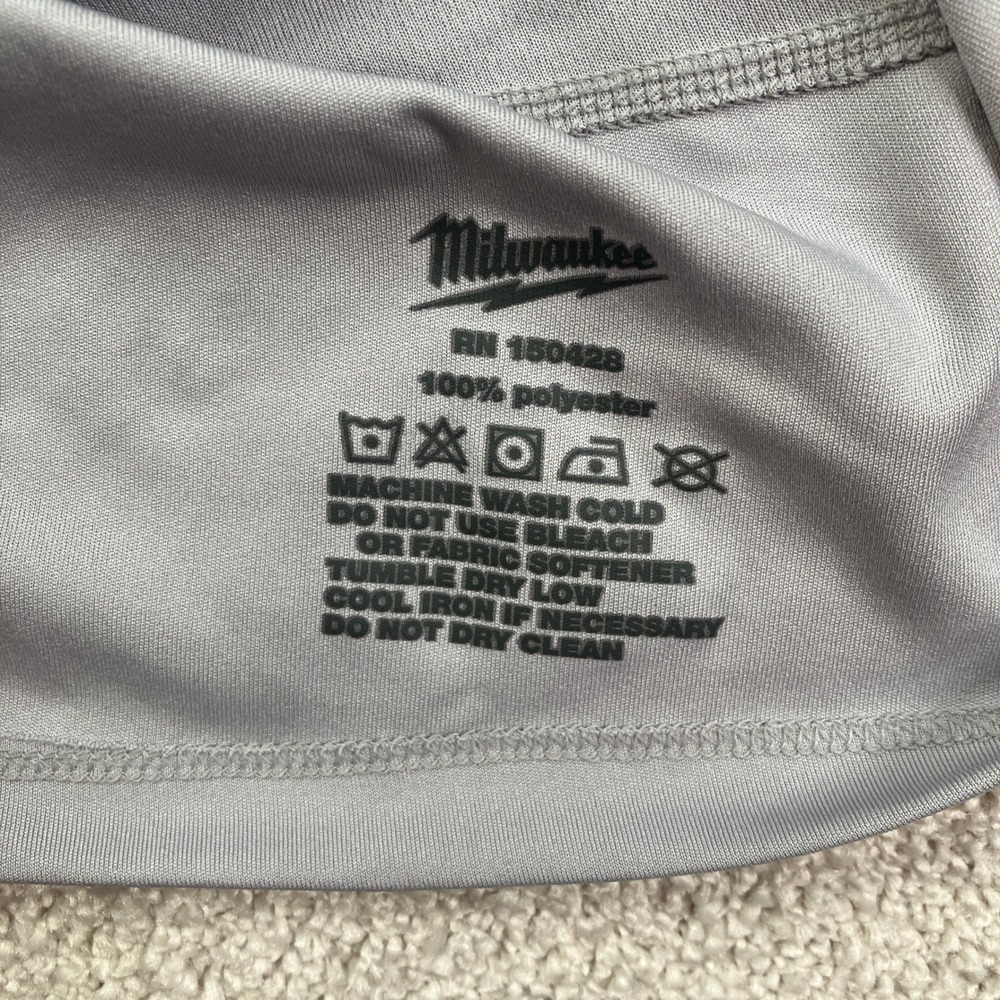 Milwaukee Mens M Workskin Performance Shirt Grey Short Sleeve Base Layer 411G - Picture 12 of 12